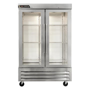 CLBM-49R 49" 2-Section Reach-In Refrigerator - (1) Left Hinged (1) Right Hinged Glass Door by Traulsen – (2) Glass Doors, 45.13 cubic_feet, Silver, Model CLBM-49R-FG-LR