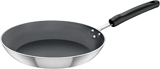 Tramontina Professional Skillet with Nonstick Inner Coating, Black/Silver, 9.5 inch