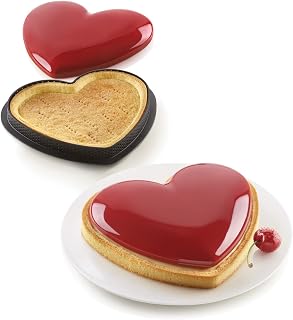 Silikomart TARTE MON Amour kit composed by silicone mould and thermoplastic ring, ø220 MM