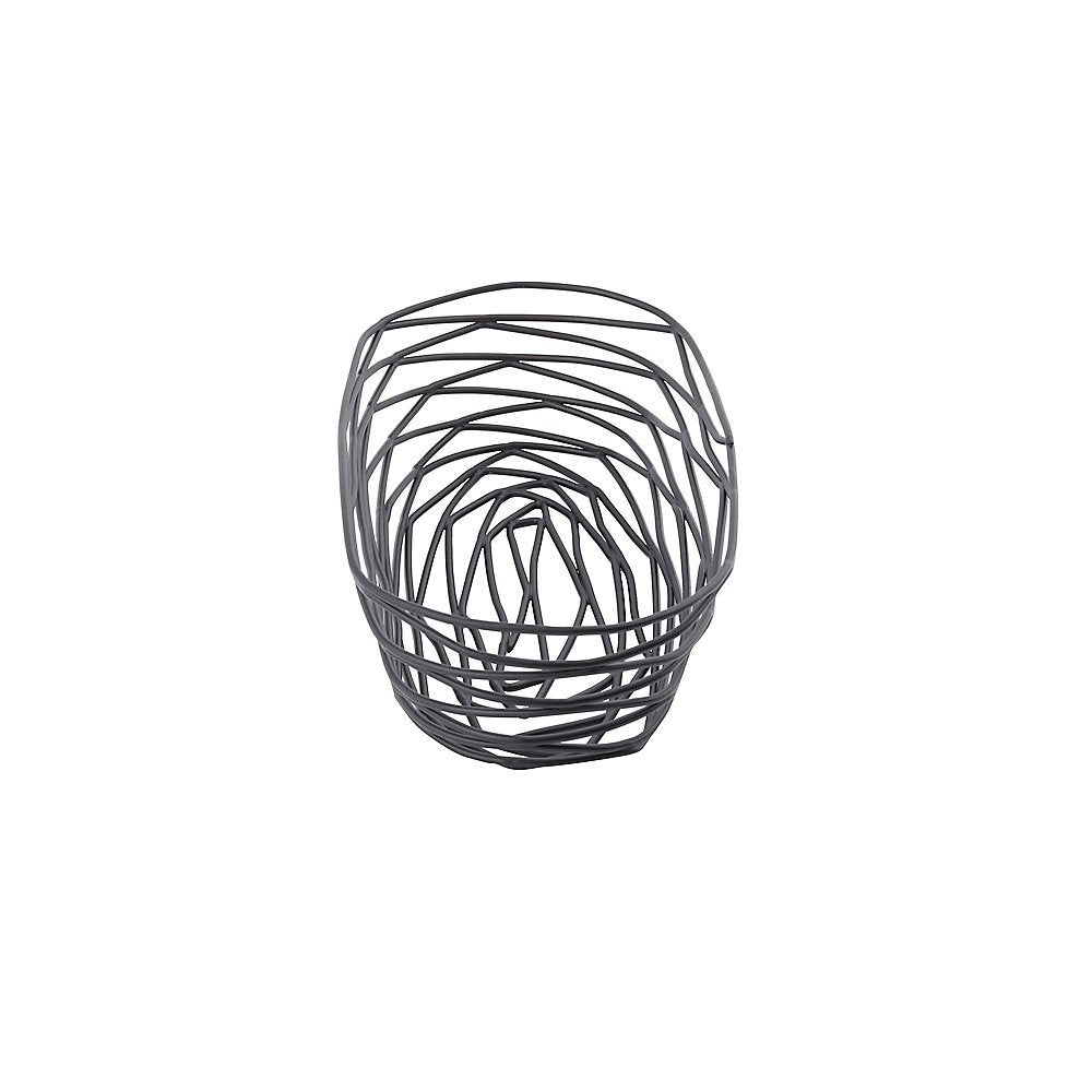 Tablecraft 9 inches x 4 inches x 2 inches / Black / Modern Bread & Serving Baskets