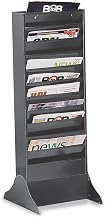 Durham 405-95 Gray Cold Rolled Steel 11 Large Pocket Literature Rack, 13-1/4" Width x 36" Height x 4-1/8" Depth