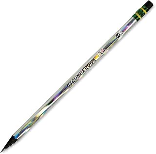 Ticonderoga Noir Pencils, Wood-Cased #2 HB Soft, Pre-Sharpened with Eraser, Holographic Barrel, 6 x 12-Packs, 72 Pencils Total (13970)