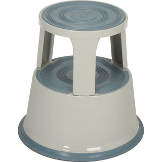 Global Industrial Rolling Step Stool with Spring Loaded Casters by Global IndustrialTM – 11.5"L x 16"W x 17"H, Metal, Gray, Model 606693