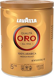 Lavazza Qualità Oro Ground Coffee, Medium Roast, 100% Arabica, 8.8 oz Tin (Pack of 4)
