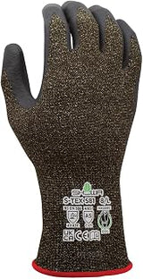 SHOWA TEX 581 Foam Nitrile Palm Coated A5 Cut Resistant Safety Glove with Hagane Coil/Kevlar Liner, for Vending Machines, Small (12 Pair)