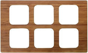 HUBERT Sixth Size Food Bar Tile Tray for Cold Foods Bamboo Melamine - 21" L x 12 3/4" W