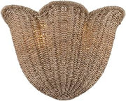 Hudson Valley Lighting Ardonia 2-Light Wall Sconce | Essential & Natural Style | Vintage Gold Leaf Finish | Made of Natural Woven | Damp-Rated for Bathroom Use | 14" W x 10" H Profile | 1072-VGL
