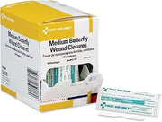First Aid Only Butterfly Wound Closures, Medium, 100/bx