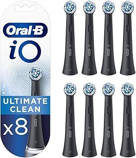 Oral-B iO Ultimate Cleaning Toothbrush Heads - Black (Pack of 8)