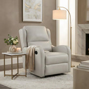 Faux Leather-Upholstered Manual Recliner Chair by Starlight Canyon Home – Faux Leather, Grey