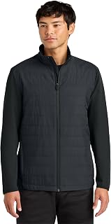 SPORT-TEK Unisex Teknical Hybrid Jacket | Light Insulated Zip Up Jacket for Men & Women, Water Repellent, Adjustable Hem