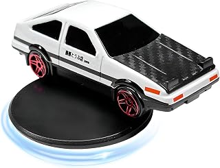 Car Drift Dashboard Ornament, Alloy Racing Model Drifting Spin Auto Dashboard Decoration, Classic Cool Mini Sports Car Dynamic Center Console Decor for Most Vehicles (White)