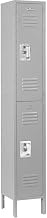 Nexel Global Industrial Double Tier Locker, 12x18x36, 2 Door Ready to Assemble, Gray