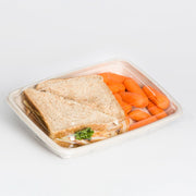 51601F300RPET 6" x 9" Lid - 300 / CS by Sabert – 6" x 9" x 1.02", Polyethylene Terephthalate, Clear, Pack of 300, Model 51601F300PCR