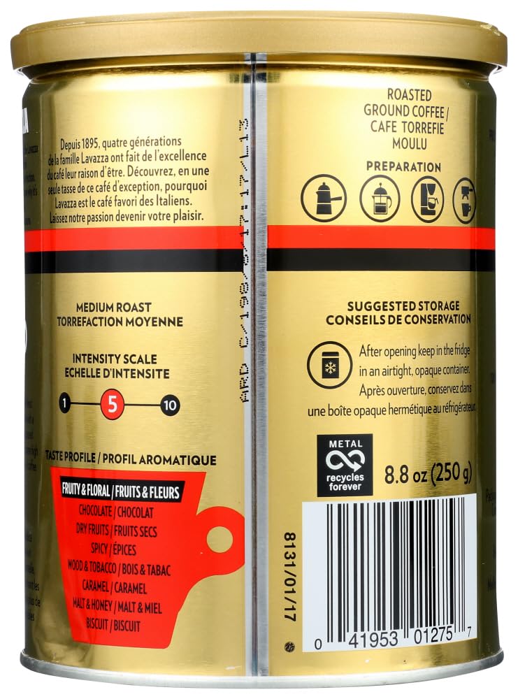 Lavazza Qualita Oro / 4.41 Ounce (Pack of 2) / No color Ground Coffee