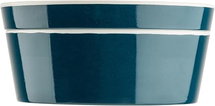 Tablecraft Marvista Collection Round Stackable Bowl and Lid, 1 Qt Capacity, 7" x 7" x 3.25", Lagoon Melamine, Space-Saving Food Container for Prep, Serving, and Organization
