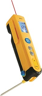 Fieldpiece SPK3 Pocket Thermometer – Compact Type K Infrared Capable Digital Temperature Meter - Folding Probe - Maximum Reach - Backlit Display for HVACR