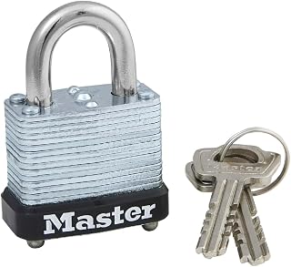 Master Lock 105D Laminated Steel Warded Padlock, 1 Count (Pack of 1) 1-1/8" Wide, 105D