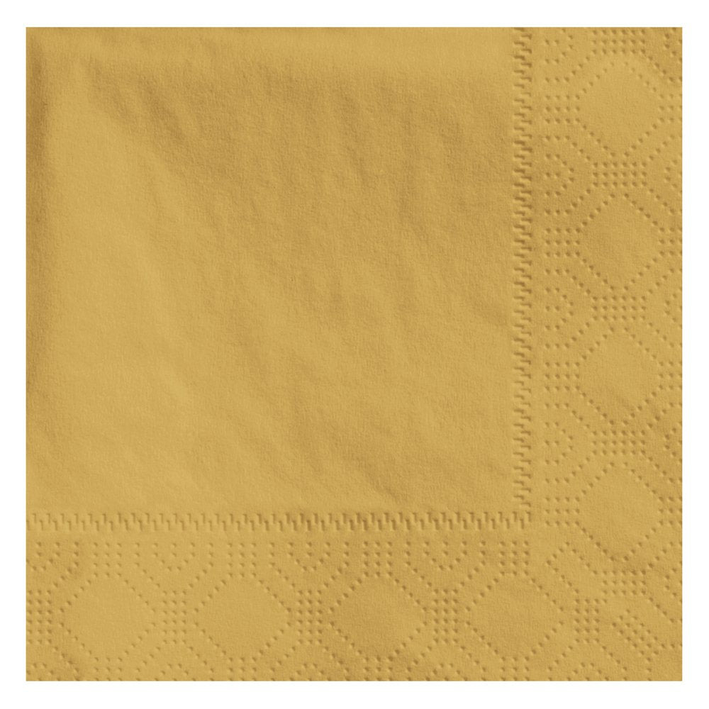Hoffmaster 180345 Beverage Napkin – Regal Embossed, 2-Ply, 1/4 Fold, 9-1/2" Length x 9-1/2" Width, Glittering Gold (4 Packs of 250)