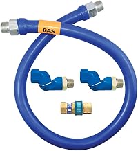 Dormont 1675BPQ2S72 Safety System Moveable Gas Connector Hose Assembly, 3/4" Inside Dia., 72"