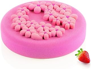 Silikomart Flora 80 Dessert-Top Silicone Baking Mold with 2 Cavities 5.51 Inch Diameter x 0.39 Inch High