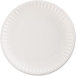 AJM Packaging AJM AJMPP9GRA Green Label Paper Plates, Microwavable, 9" Diameter (Pack of 100)