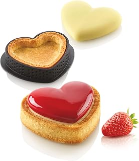 Silikomart Mini TARTE Petit Amour kit composed by silicone mould and thermoplastic rings