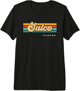 Vintage Sunset Stripes Salco, Alabama Premium Tri-blend T-Shirt
