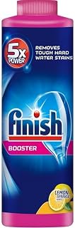 Finish Powder Dishwasher Booster, Lemon Sparkle 14 oz Bottle, Hard Water Booster (Pack of 2)