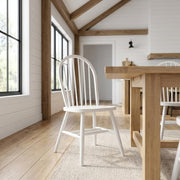 Parawood Windsor Dining Chair with Spindleback by Furnifact – Parawood, White