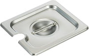 Winco 1/6 Slotted Pan Cover | Dishwasher safe, Slotted design for easy utensil access, Heavy-duty, NSF certified, Great for Catering and Food Preparation