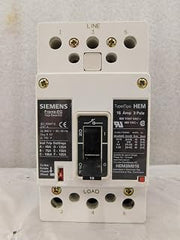 HEM3M015L SIEMENS 15 AMP, 3 POLE, 600V, LUGS ON LINE SIDE 3P 15A HEM3M015