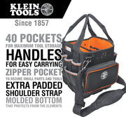 KLEIN TOOLS 10-Inch Tote / Black/Orange / 1 Tool Bags