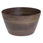 Serving Bowl Acacia Faux Wood Melamine Bowl - 12" Dia x 6 1/2" H by HUBERT – Melamine, Brown, Model H0195-ACACIA