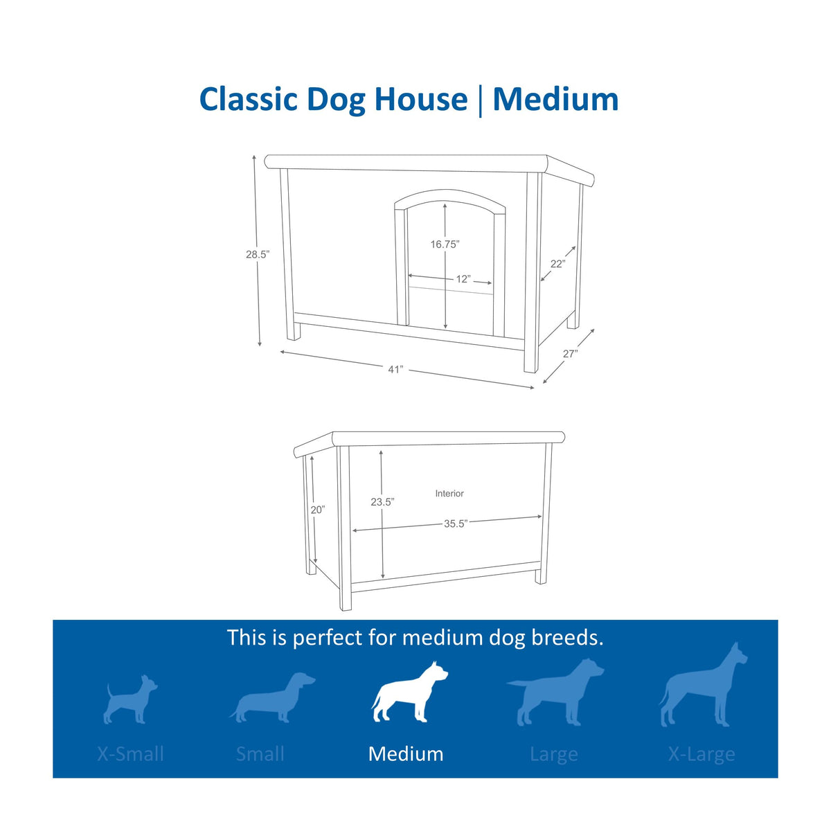 TRIXIE Medium / Brown / Traditional Dog Houses