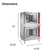 VULCAN Full Size / Silver / Double Deck | 240V Commercial Ovens