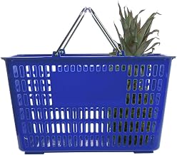 HUBERT Blue Plastic Shopping Basket 30 Liter - 18 3/4"L x 13 3/8"W x 10 3/8"D