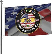 US Chemical Corps Gulf Combat Retired Premium 5x8ft Double-Sided Flags with 2 Brass Grommets - All Weathe