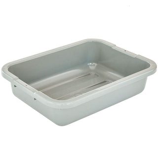 Cambox 21" x 15" x 7" Light Gray Polyethylene Plastic Bus Box with Ribbed Bottom by Cambro – Count 1 (Pack of 1), Plastic, Light Grey, Pack of 12, Model 21157CBP180