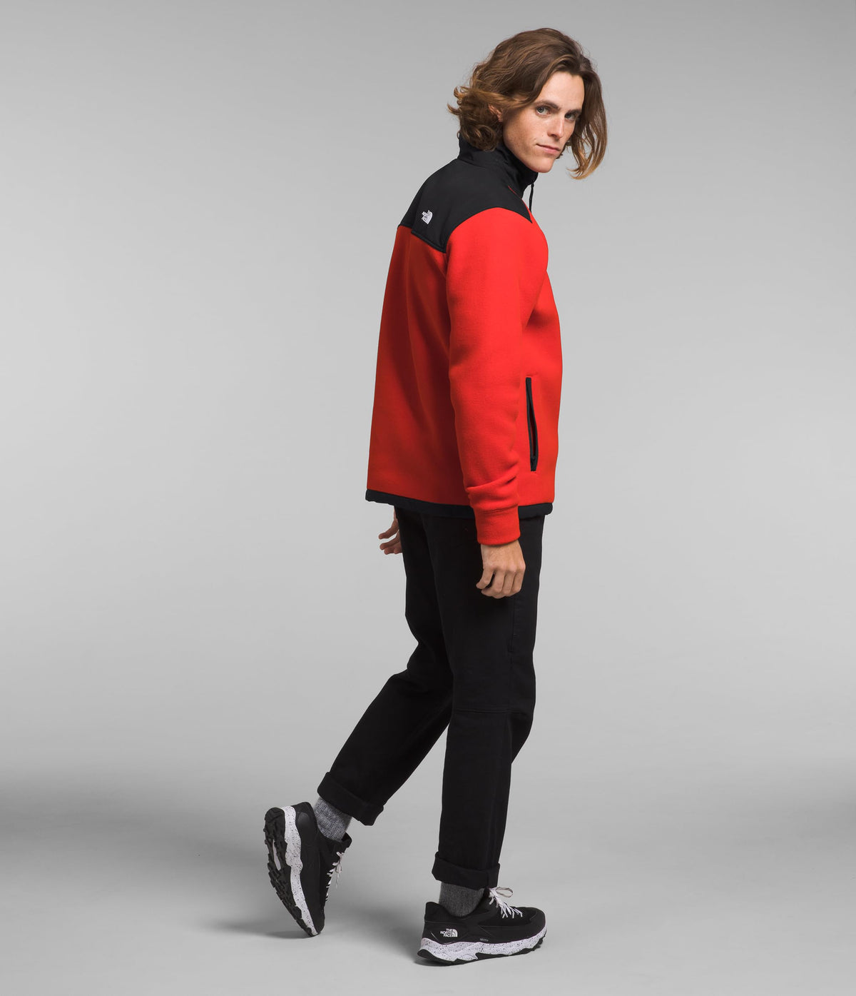 Men's Alpine Polartec 200 Full Zip Jacket Fiery Red/Tnf Black Xxl by The North Face – XX-Large, Polyester Blend, Fiery Red/Tnf Black, Model NF0A7WWL