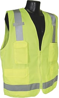 Radians SV7GXL Class 2 Solid Front Mesh Back Surveyor Saftey Vests, Green, Extra Large