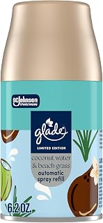 Glade Automatic Spray Refill, Coconut Water & Beach Grass, Scented Air Freshener for Home and Bathroom, 6.2 Oz