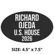 Richard Ojeda for Us House 2026 Car Magnet Bumper North Carolina Voting Elections Candidate Race Vote by Generic – 4.5x7.5, Vinyl, Multi Color