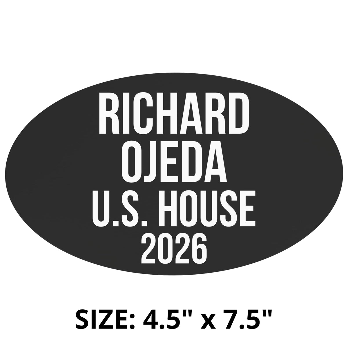Richard Ojeda for Us House 2026 Car Magnet Bumper North Carolina Voting Elections Candidate Race Vote by Generic – 4.5x7.5, Vinyl, Multi Color
