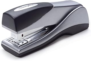 Swingline Stapler, Jam Free, Optima Grip Compact Size, Ergonomic Cushion, Metal, 25 Sheet Capacity, Silver (87816)