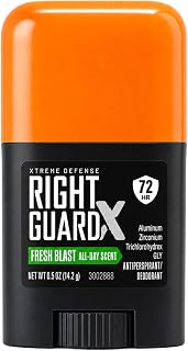Right Guard Fresh Blast Antiperspirant Deodorant, Travel Size, 0.5 Ounce (Solid Stick)