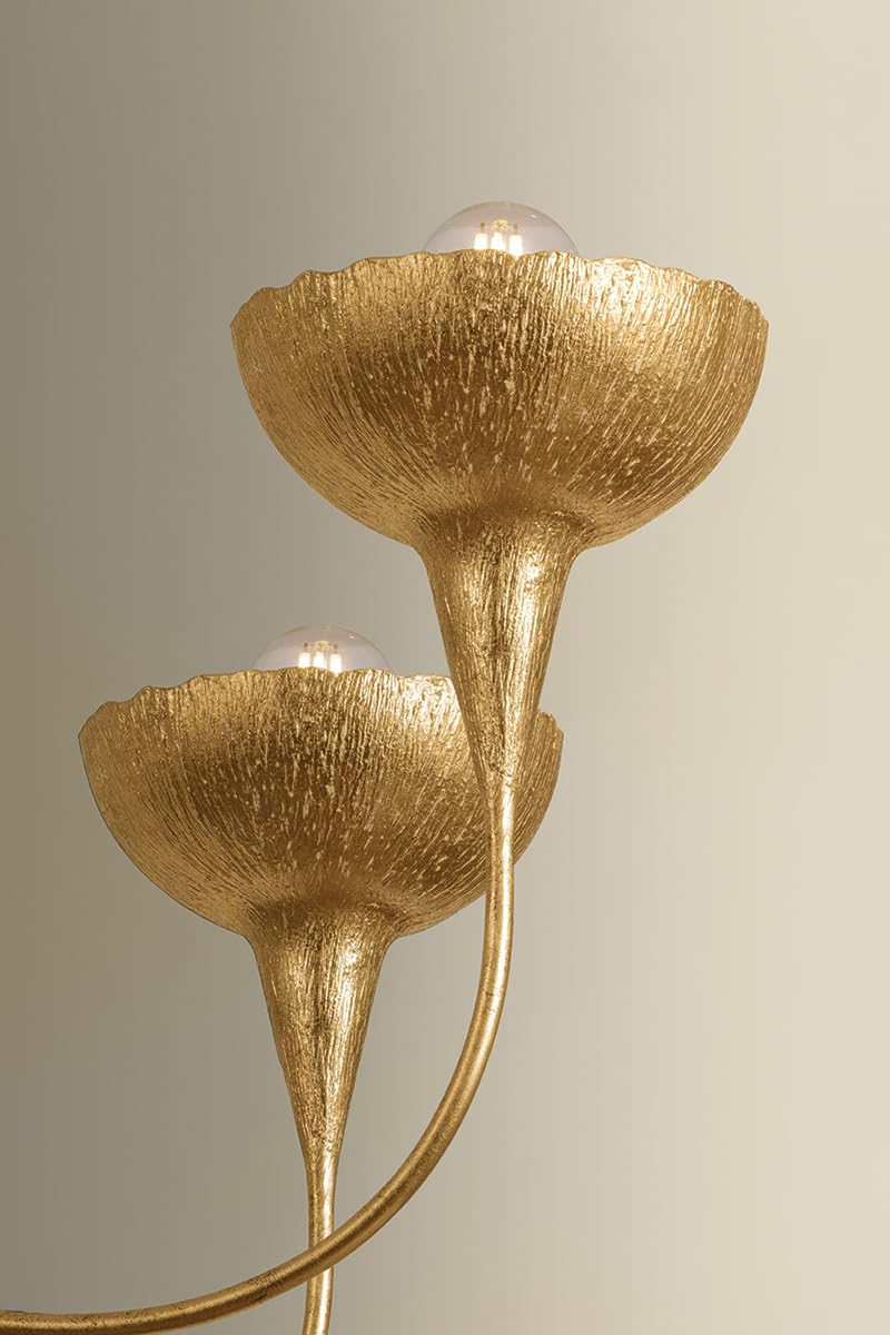 Innsbruck 8-Light Chandelier | Natural & Vogue Style | Vintage Gold Leaf Finish | Made of Steel | Damp-Rated for Bathroom Use | Adjustable Hang Height 41-102" | -VGL by Corbett