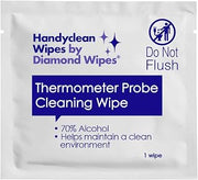 Diamond Wipes HandyClean Thermometer Wipes, 70% Isopropyl Alcohol 2x1 In, 1000 Count