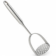 Newness Focus on Stainless Steel Potato Masher, One Piece Design, Silver