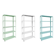 AR Deco Bookshelf Collection, Height 68 in, Width 35.4 in, Depth 12 in, Model# Easy White by AR Shelving – 68" H x 35.4" L x 12" W, Alloy Steel, White, Pack of 6, Model RIVET 39/20